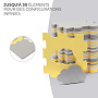 Tapis mousse puzzle 3D LUNO SHAPES jaune