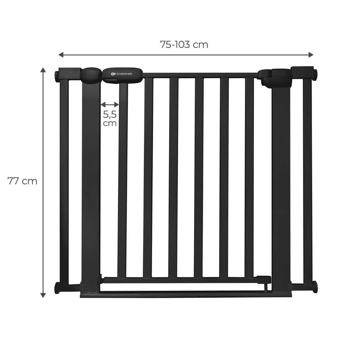 Barrière de Sécurité, 75-103cm Barriere Escalier pour Bébé , sans